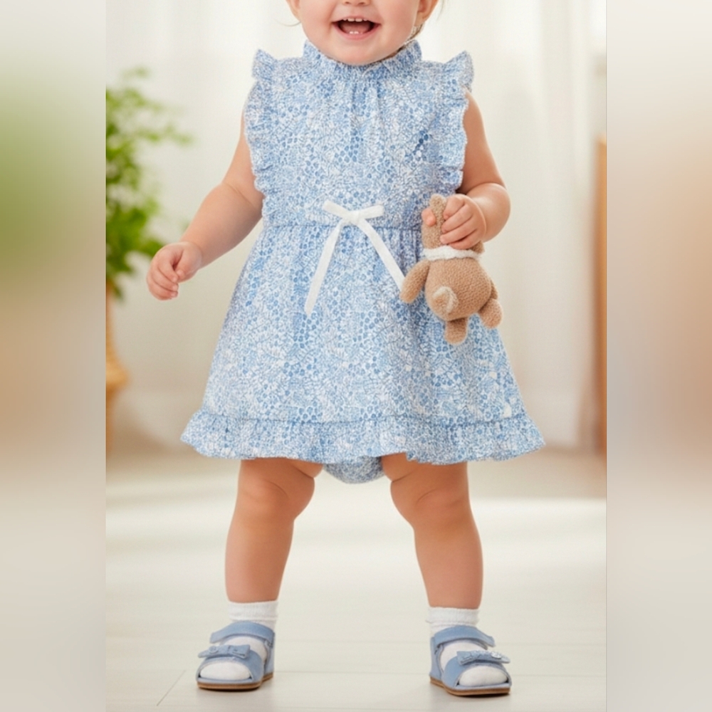 Splendid Blue and White Baby Outfit